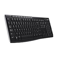 Logitech MK710 Wireless Keyboard and Mouse Combo — Includes Keyboard and Mouse, Stylish Design, Built-In LCD Status Dashboard, Long Battery Life