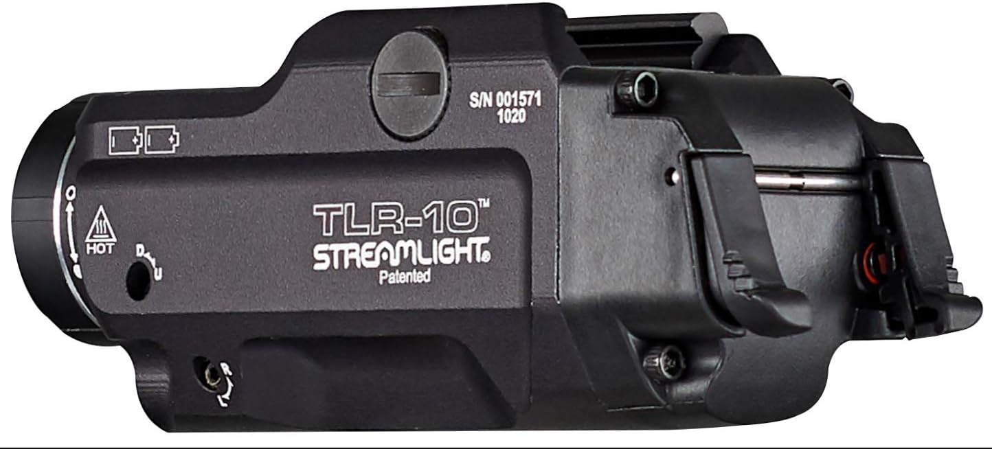 Streamlight 69470 TLR-10 Flex 1000-Lumen Rail-Mounted Tactical Weapon Light with Integrated Red Aiming Laser