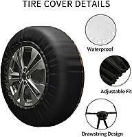 Free Whitetail Deer Printed Spare Tire Cover 14 Inch - Waterproof Wheel Covers Protectors - Universal Fit for Car, Trailer