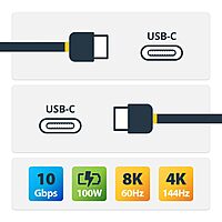 StarTech.com Screw Locking USB-C Cable USB 3.2 Gen 2 10Gbps 100W (5A)