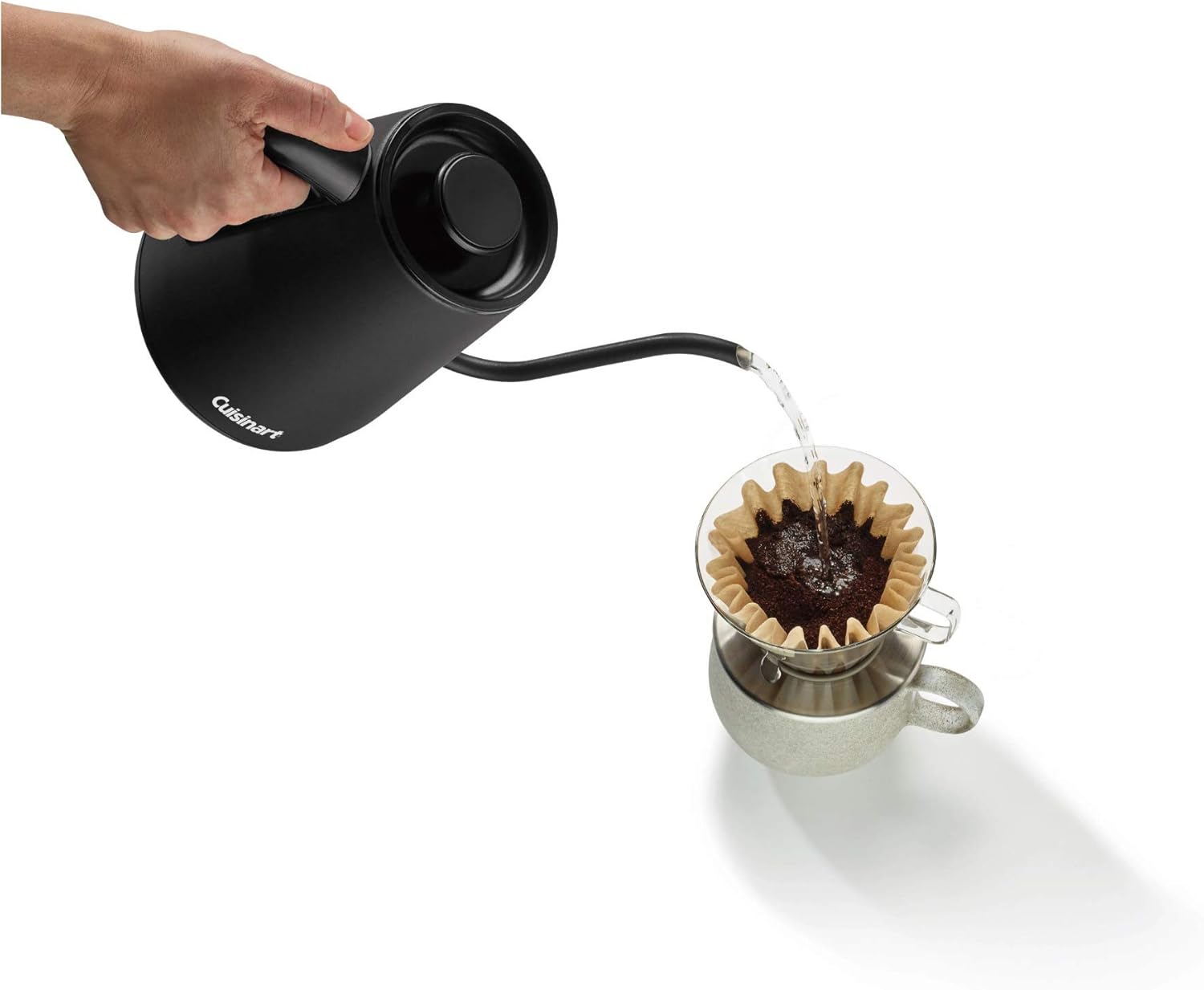 Cuisinart GK-1 Digital Goose Neck Kettle, Precision Gooseneck Spout Designed for Precise Pour Control that Holds 1-Liter