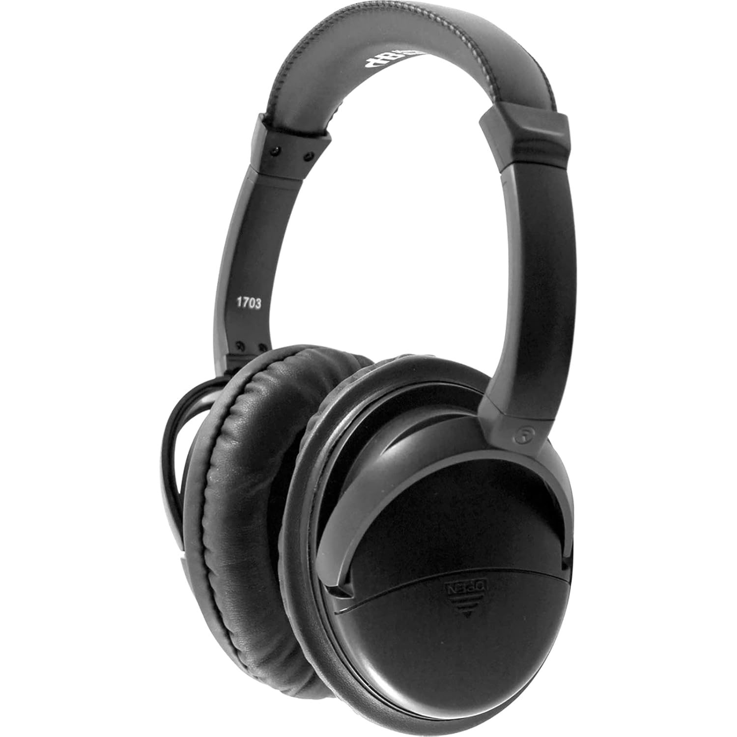 HamiltonBuhl Deluxe Active Noise-Cancelling Headphones with Case, Black (NCHBC1)