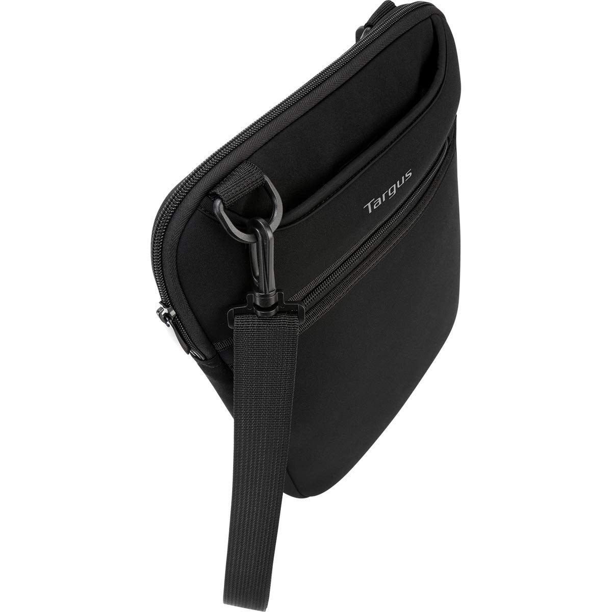 Targus Vertical Slipcase Laptop Messenger Bag, Black - Hideaway Handles with Cross Shoulder Strap and Protective Padding