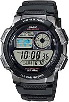 Casio AE1000W Series | Men’s Digital Watch | 100M WR | Multi Alarms | 100 SEC Stopwatch | Countdown Timer | World Map