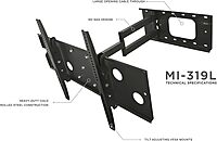Mount-It! Long Arm TV Wall Mount with 26 Inch Extension, Swing Out Full Motion Design for Corner Installation, Fits 40 50, 55, 60, 65, 70 Inch Flat Screen TVs, 220 Lb Capacity 42 Inch -70 Inch