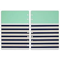 TUL® Discbound Notebook Covers, Junior Size, Mint Stripes, Pack of 2 Covers