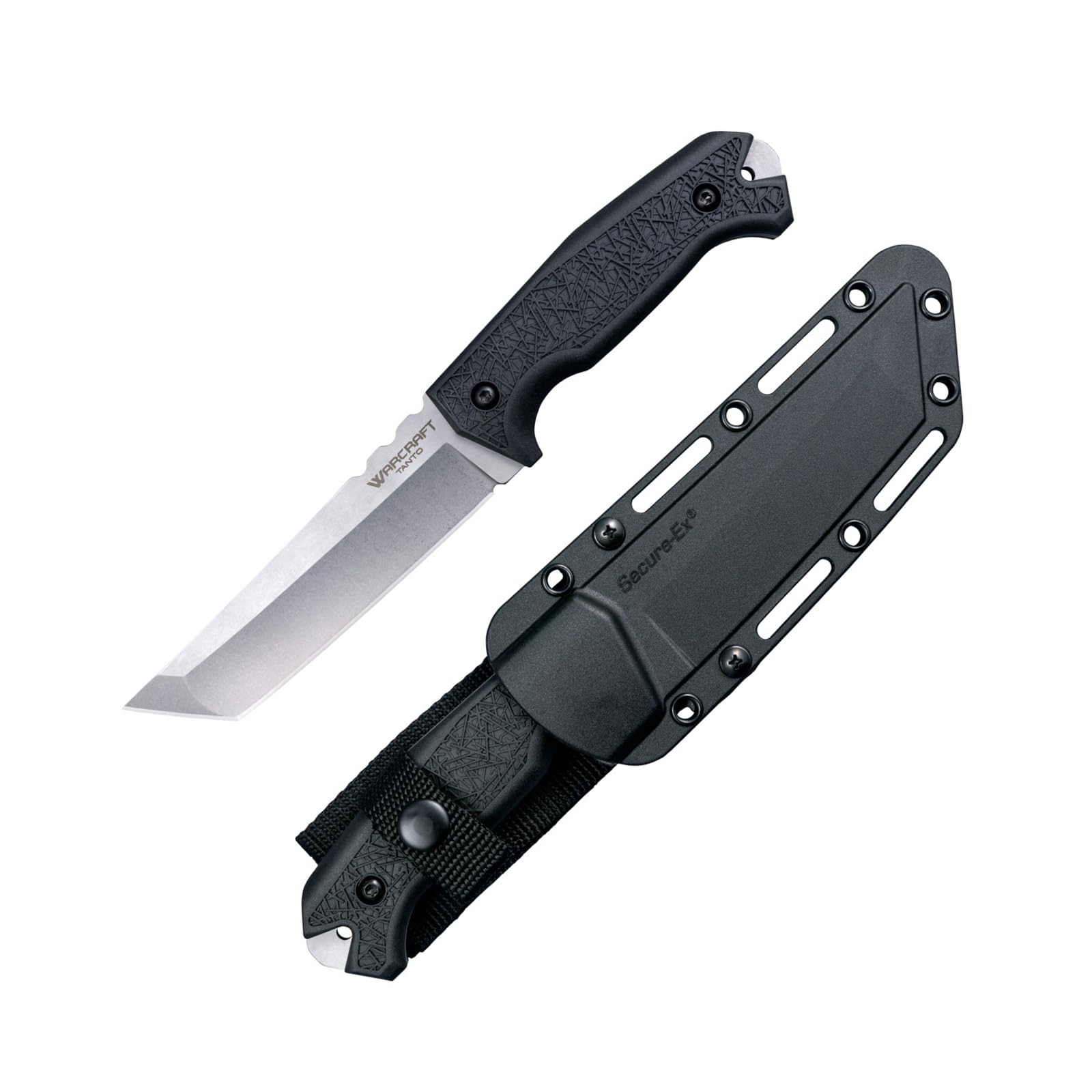 Cold Steel Warcraft Tanto 4034SS Fixed Blade Knife with GFN Handle and Secure-Ex Sheath