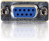 C2G 02781 DB9 F/F Serial RS232 Mini Gender Changer/Coupler, Nickel 1.5 Inch