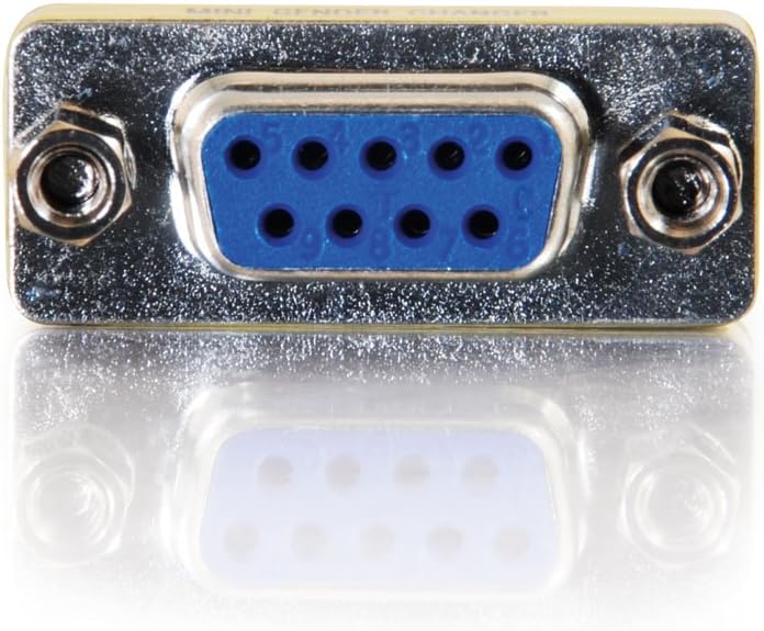 C2G 02781 DB9 F/F Serial RS232 Mini Gender Changer/Coupler, Nickel 1.5 Inch