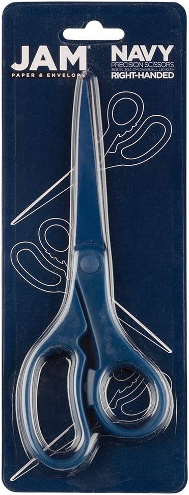 JAM PAPER Precision Scissors - 8 Inch Stainless Steel Blades