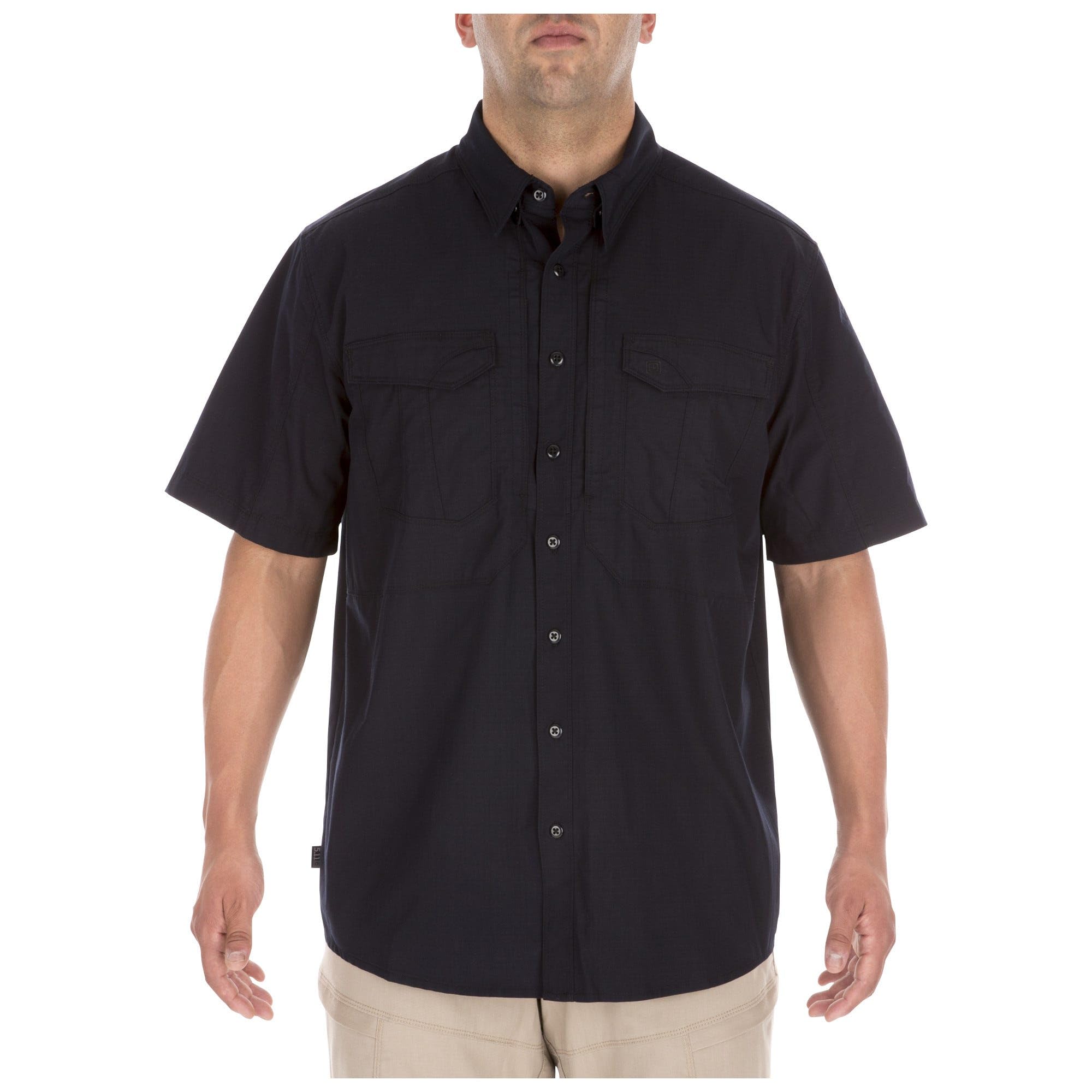5.11 Tactical Mens Stryke Button Down Short Sleeve Shirt with Pockets