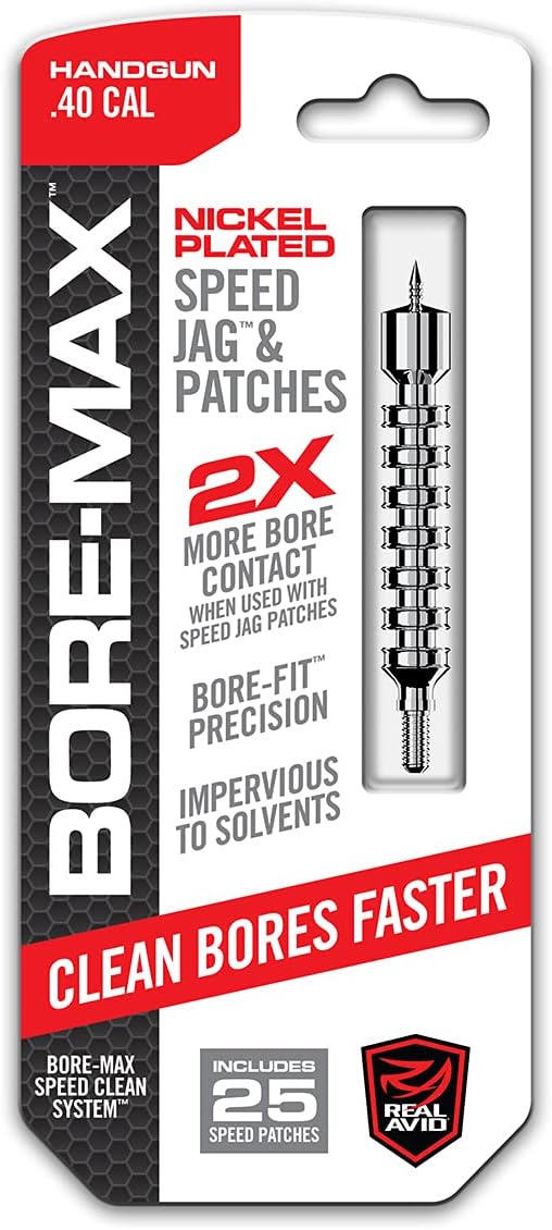 REAL AVID Bore-Max Speed Jag and 25 Patches Gun Cleaning Set