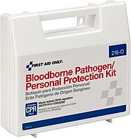 First Aid Only 216-O Blood Pathogen Clean Up Kit with 6-Piece CPR Pack, 29-Piece Body Fluid Clean Up Kit in Plastic Case 1