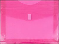 JAM PAPER Plastic Booklet Expansion Envelopes with Hook & Loop Closure - Letter