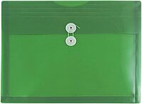 JAM PAPER Plastic Envelopes with Button & String Tie Closure - 12 Pack