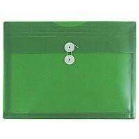 JAM PAPER Plastic Envelopes with Button & String Tie Closure - 12 Pack