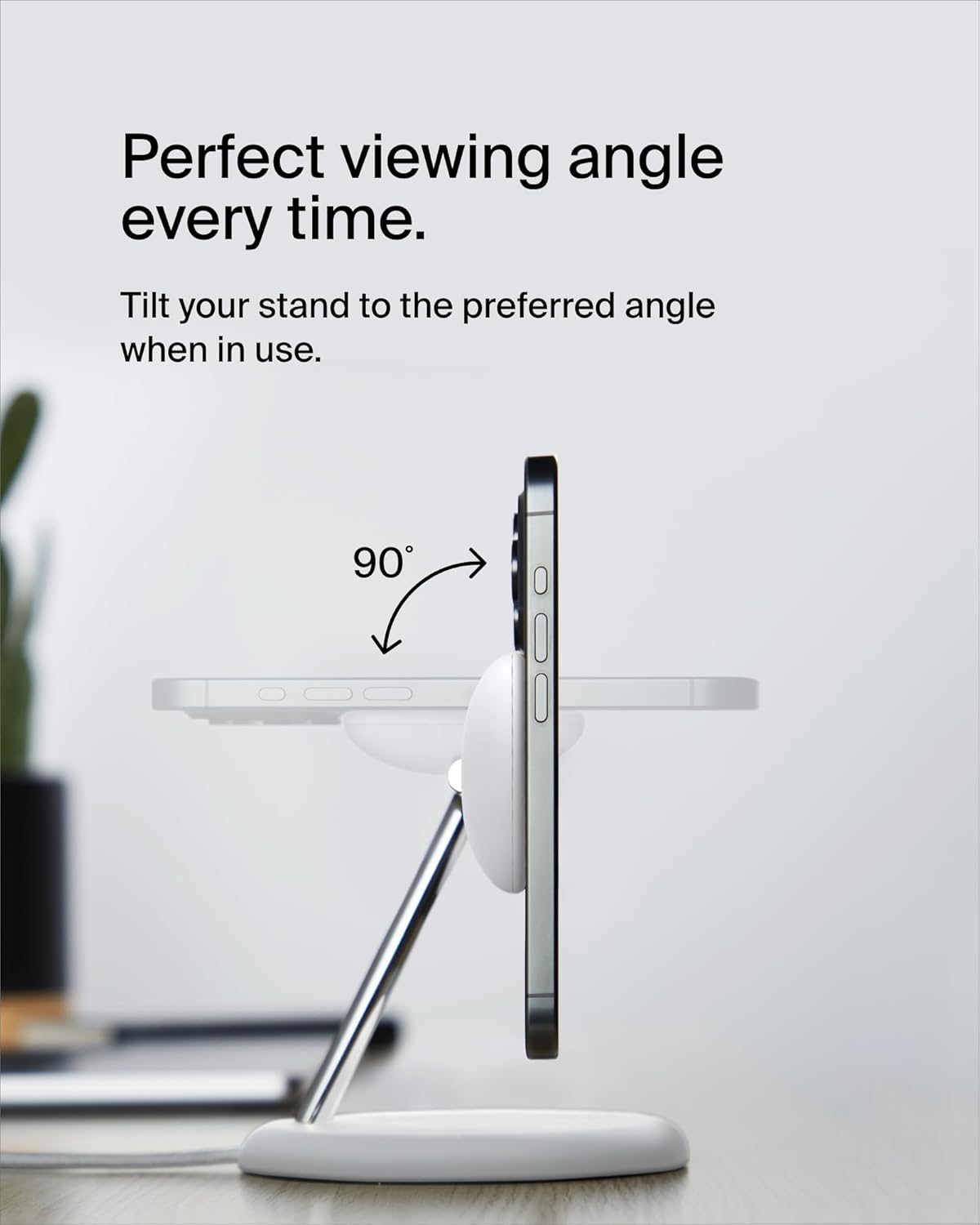 Belkin MagSafe-Compatible 3-in-1 Wireless Charger Stand 15W - Qi2-Certified Gen 2