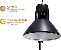 Bostitch Office VLF100 Swing Arm Desk Lamp with Clamp Mount, 36" Reach