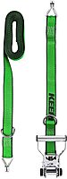 KEEPER Chrome Ratchet Tie-Downs with J-Hooks, Bright Green Webbing, 2-Pack