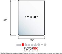 FLOORTEX Polycarbonate Rectangular Chair Mat for High/Thick Pile Carpets