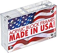 Azar Displays Acrylic Vertical/Horizontal Block Frame with Magnets