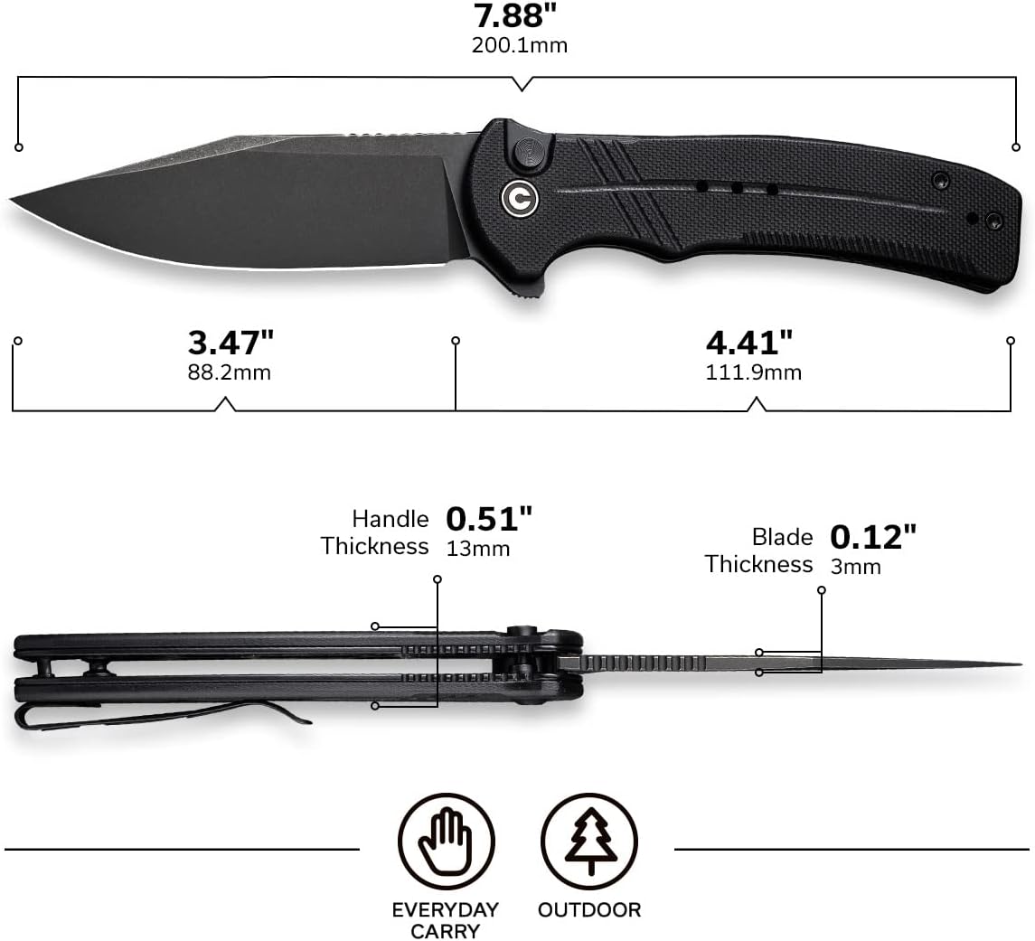 CIVIVI Cogent Button Lock Flipper Pocket Knife