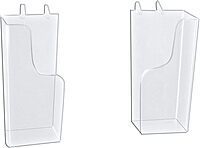 Azar Displays 252550-SET Pegboard/Slat Adjustable Wall Brochure Holder Pack of 10