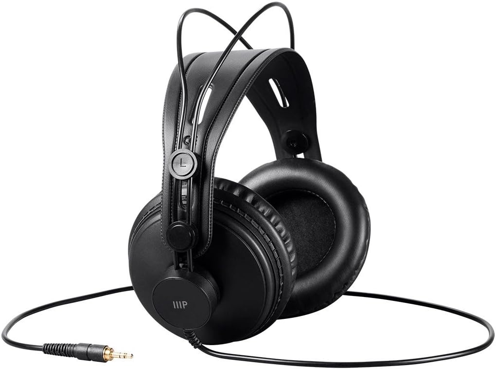 Monoprice - 116150 Modern Retro Over Ear Headphones with Ultra-Comfortable Ear Pads Perfect for Mobile Devices, HiFi