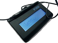 Topaz SignatureGem T-L462 Electronic Signature Pad - Backlit LCD - Active Pen - 4.40in x 1.30in Active Area LCD