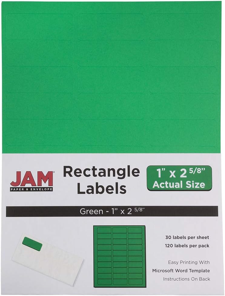 JAM PAPER Mailing Address Labels - Self-Adhesive Rectangular