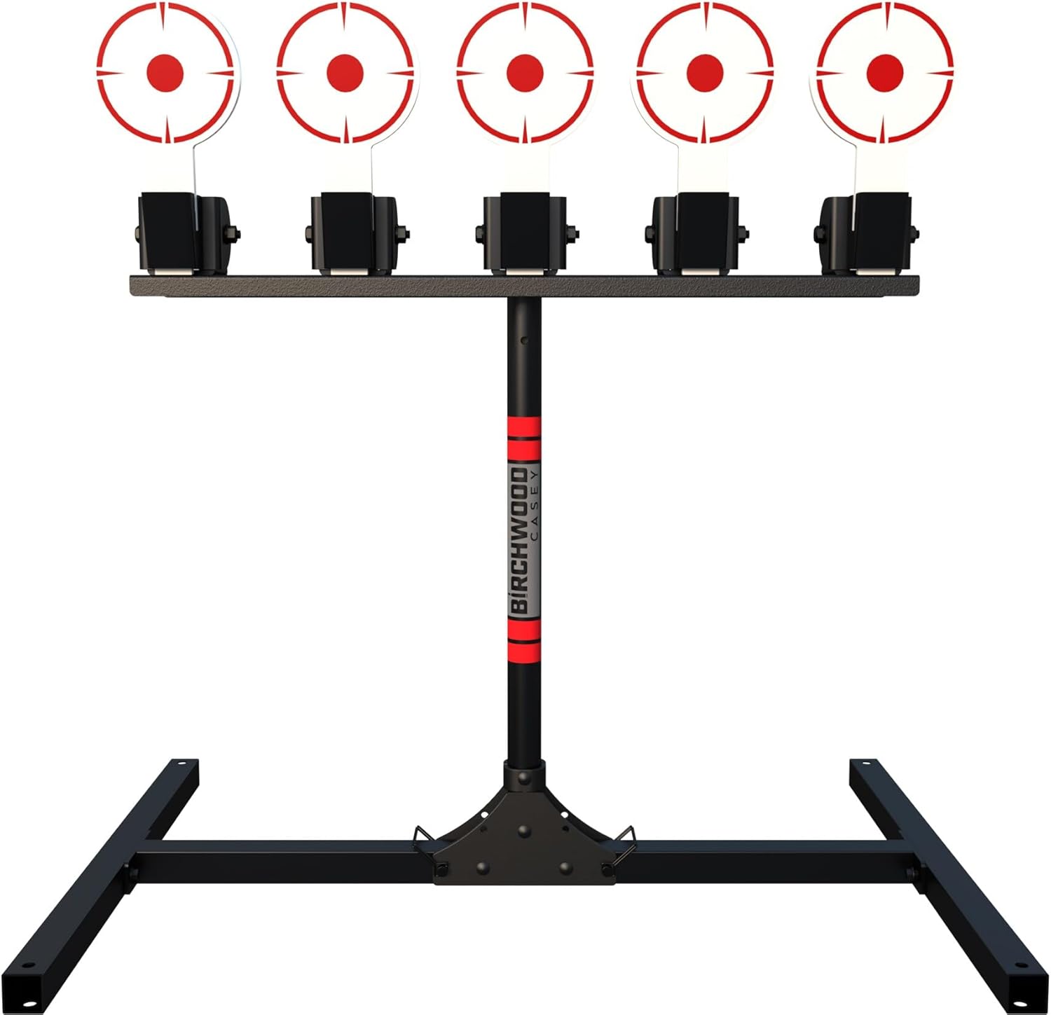 BIRCHWOOD CASEY Spring Loaded Self-Resetting 6" Diameter Targets with Plate Rack & Folding Target Stand