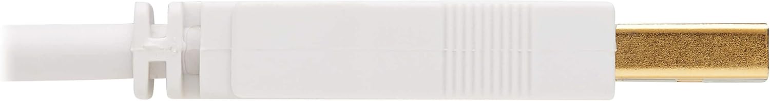 Tripp Lite, Safe-IT, USB-A to USB-B, USB 2.0 (M/M), Hospital-Grade Protection, PVC VW-1 Jacket, White, 6 Feet / 1.83 Meters