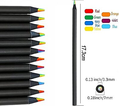 Rainbow Colour Pencils set - 12 Pencils