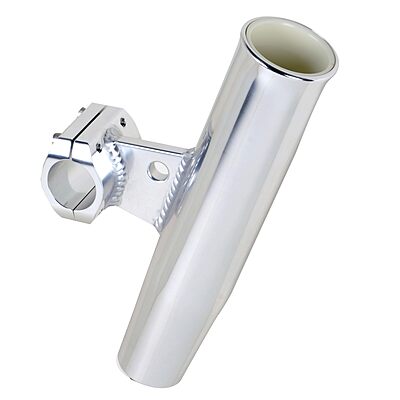 CE Smith - Aluminum Clamp-On Rod Holder - Sturdy Fishing Accessories - Fits 1-1/4" - 1-2/3" OD - Silver