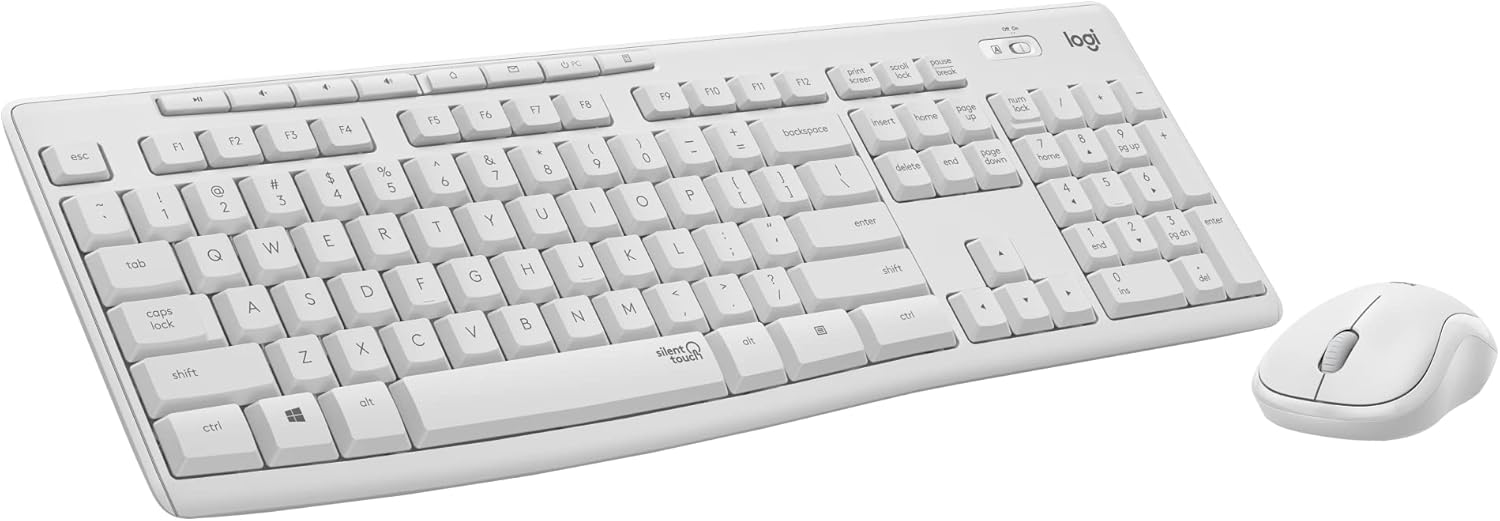 Logitech MK295 Wireless Mouse & Keyboard Combo with SilentTouch Technology, Full Numpad