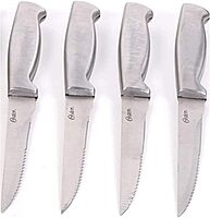 Oster Baldwyn High-Carbon Stainless Steel Kitchen Knife Cutlery Block Set, 22-Piece, Brushed Satin (22-Piece Set)