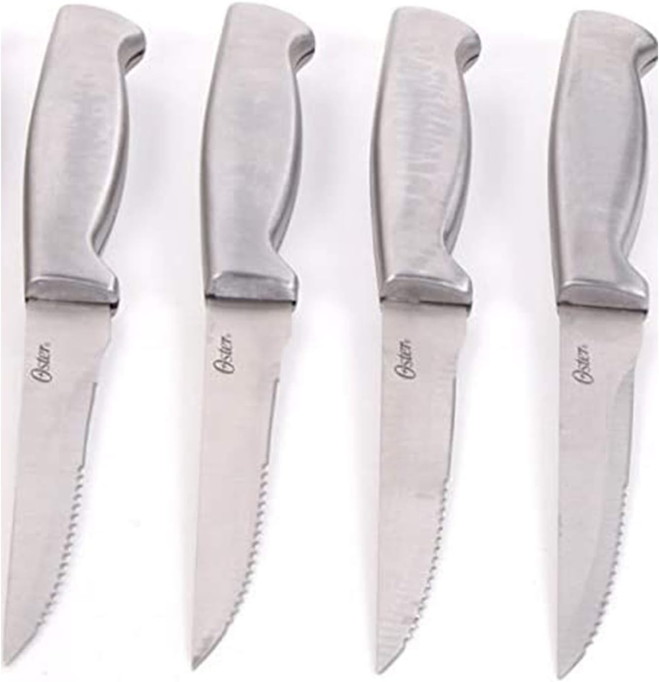 Oster Baldwyn High-Carbon Stainless Steel Kitchen Knife Cutlery Block Set, 22-Piece, Brushed Satin (22-Piece Set)