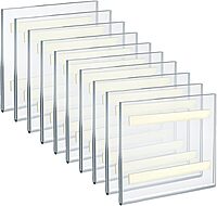 AZAR DISPLAYS Clear Acrylic Self Adhesive Wall Sign Holder Frames - Pack of 10