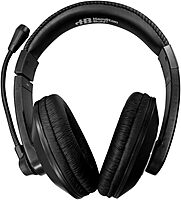 Hamilton Buhl Smart-Trek Headset || Durable Steel-Reinforced Gooseneck Mic, 3.5mm TRRS Plug, Black (ST2BK) Headset with Mic and 3.5mm plug 1