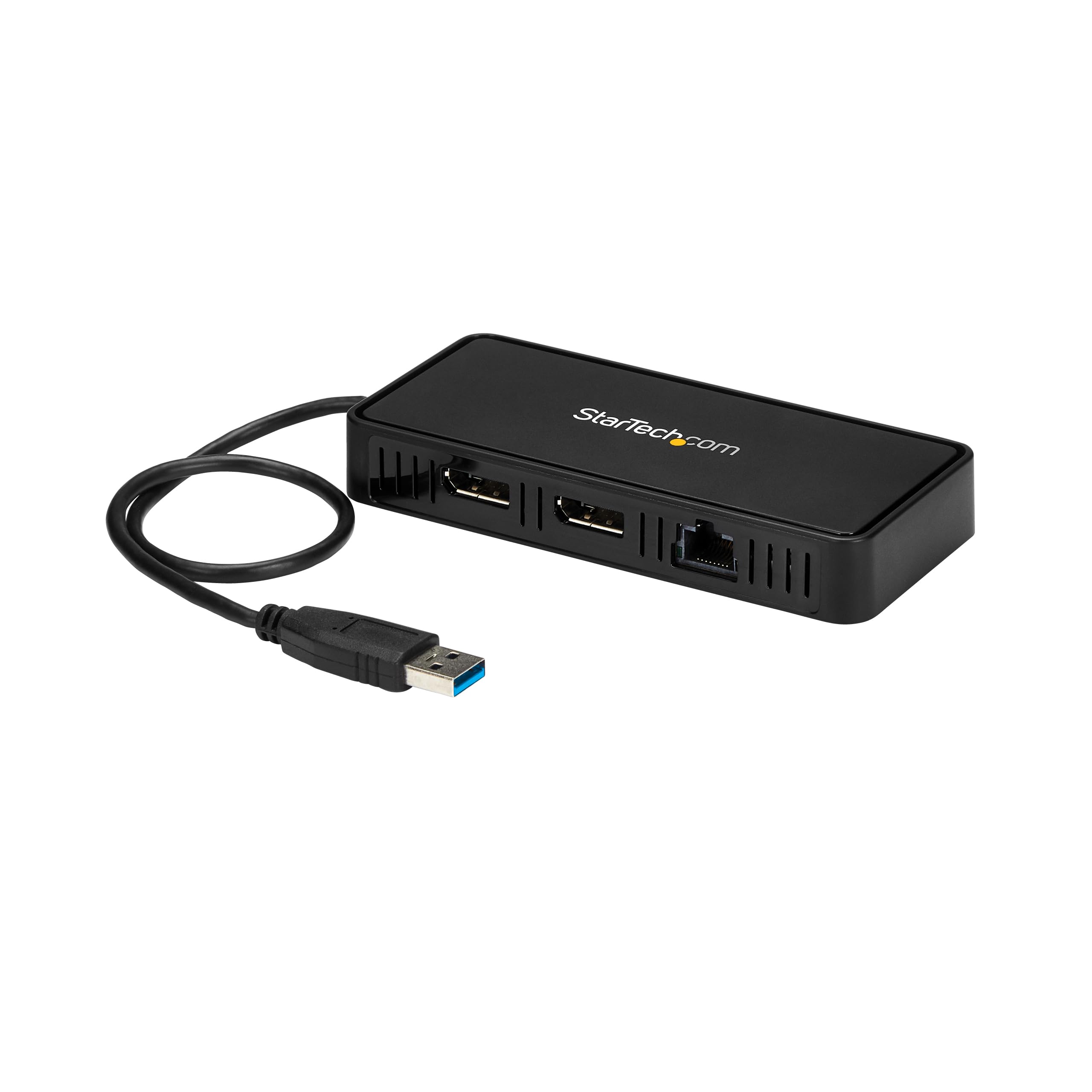 StarTech.com USB 3.0 Mini Dock - Dual Monitor USB-A Docking Station with DisplayPort 4K 60Hz Video & Gigabit Ethernet