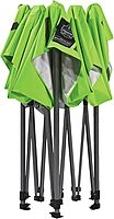 Pop Up Canopy Tent, Heavy Duty, 10' x 10' Area, Peak Height 14', Includes Wheeled Bag, Ergodyne Shax 6000, Lime