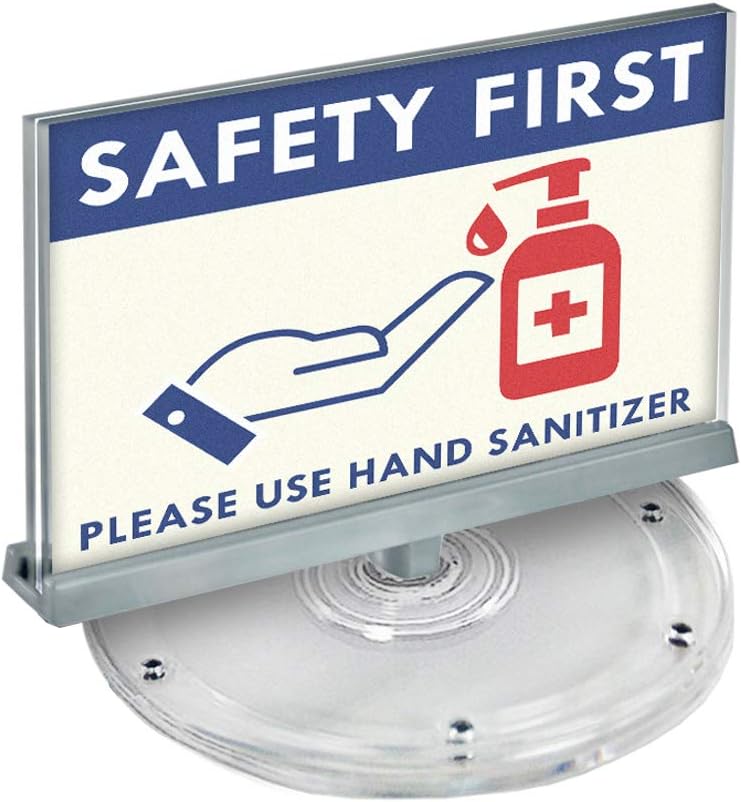 Azar Displays Revolving Acrylic Horizontal 2-Sided Sign Holders, 6-3/4in x 8-1/2in, Clear, Set Of 2 Holders