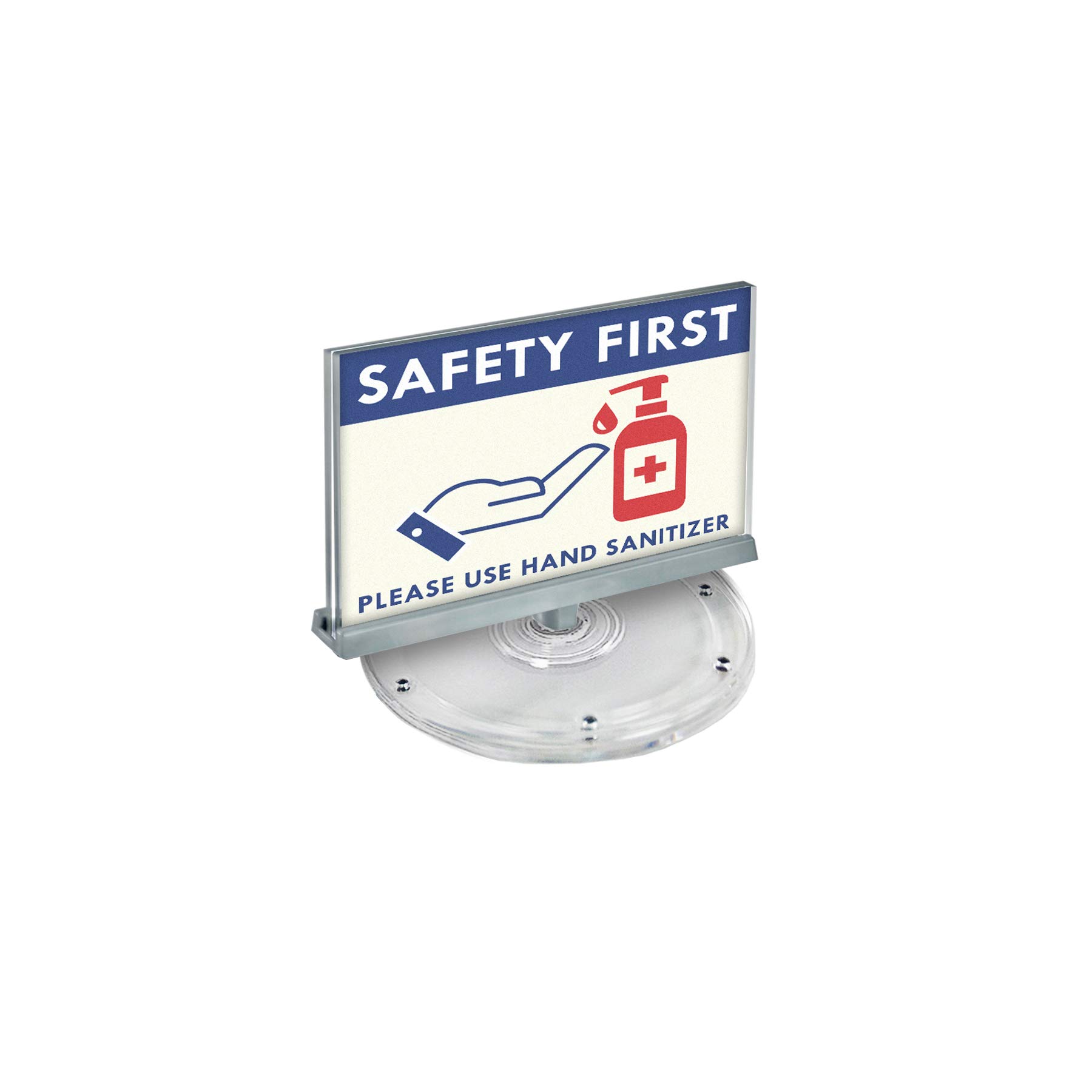 Azar Displays Revolving Acrylic Horizontal 2-Sided Sign Holders, 6-3/4in x 8-1/2in, Clear, Set Of 2 Holders