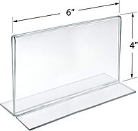 Azar Displays Double-Foot 2-Sided Acrylic Sign Holders