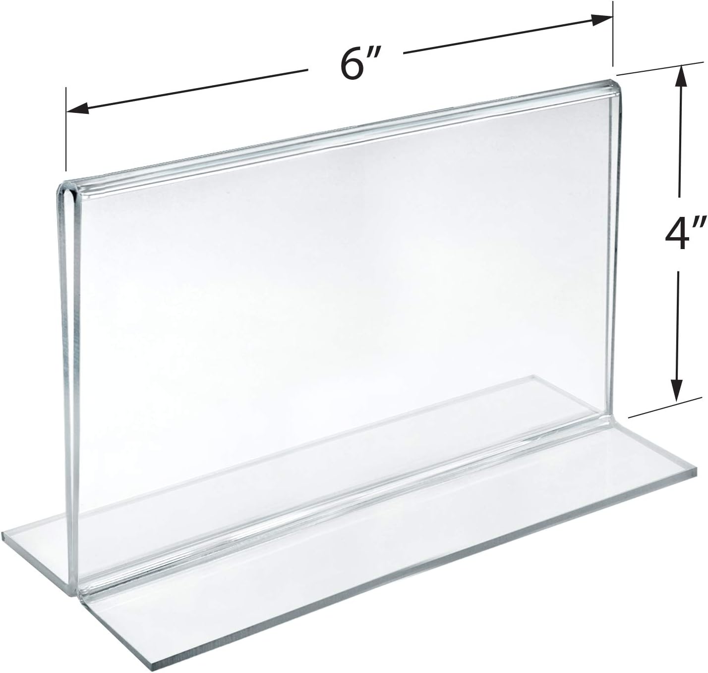 Azar Displays Double-Foot 2-Sided Acrylic Sign Holders