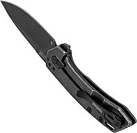 Kershaw Radar Folding Pocket Knife, 2.9 inch BlackWash Finish Blade, Black Handle, Pocketclip