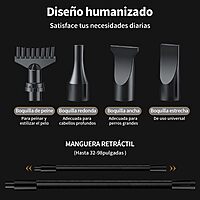 Soplador para Mascotas de 2000W, Secador de Pelo Canino con 4 Boquillas