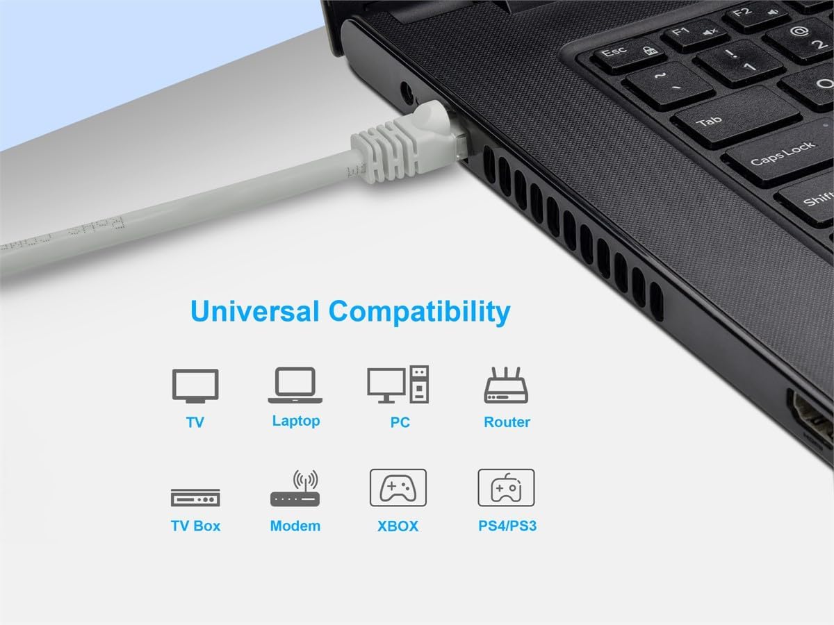 Monoprice Cat6 24AWG UTP Ethernet Patch Cable - Snagless RJ45, 550MHz, Pure Bare Copper