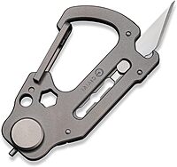 CIVIVI Polymorph Titanium Carabiner Multi-Tool with Utility Blade, Bottle Opener and Screwdriver