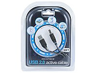 Monoprice USB 2.0 Extension Cable - USB Type-A to USB Type-B, Male to Male, Active, 28/24AWG, 33 Feet, Black